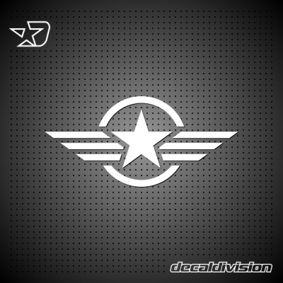 Military Star Wings Sticker